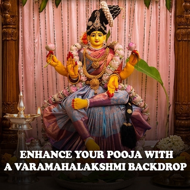 Enhance Your Pooja with a Varamahalakshmi Backdrop