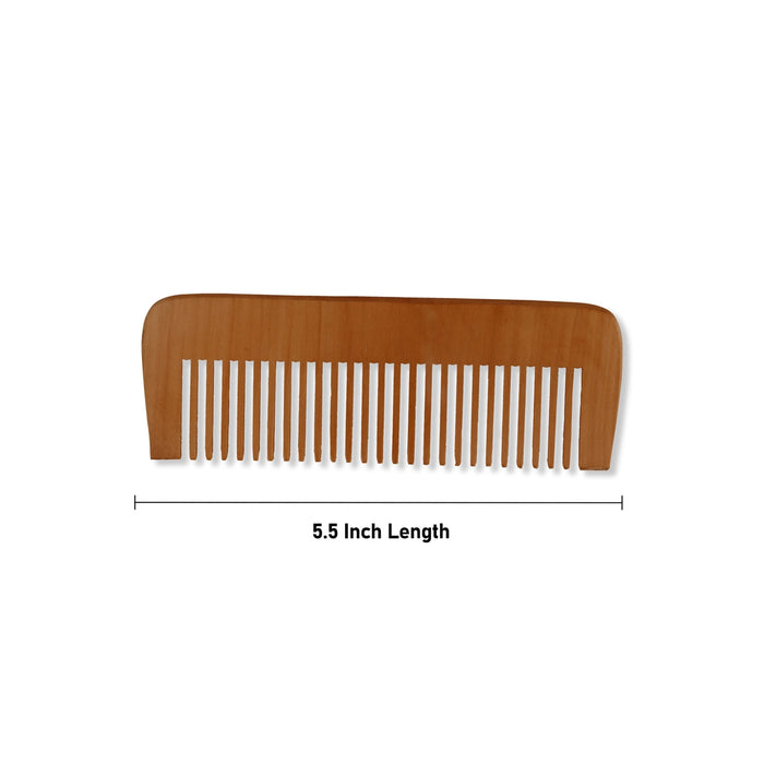 Wooden Comb - 5.5 Inches | Handmade Hair Brush/ Wooden Beard Comb for Hair