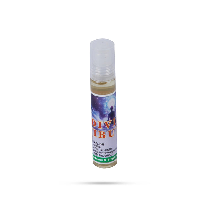 Divine Vibuthi Attar Roll On - 10 ml | Attar Perfume / Scent / Perfume Oil For Refreshing Aroma