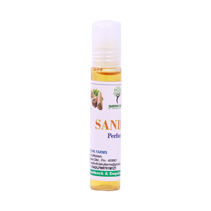 Saathvik Farms Sandal Roll On - 10 Ml | Chandan Attar/ Chandan Perfume for Men & Women