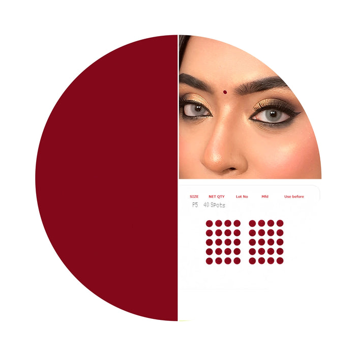 Eyetex Pallavi Kumkum Spot- Two In One/ 20 Pcs WholeSale Pack/ Brown, Red Colour/ 2 In 1