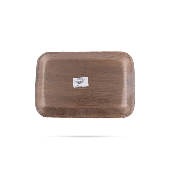 Areca Leaf Plate Set - 9 x 6 Inches | 10 Pcs/ Rectangle Shape Areca Palm Plates/ Disposable Plate