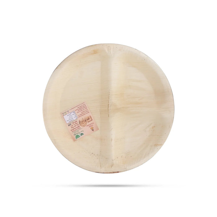 Areca Leaf Tray Set - 10 Inches | 10 Pcs/ Disposable Plates/ Palm Leaf Plates/ 3CP Round Plates