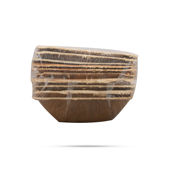 Areca Leaf Cup Set - 4 x 4 Inches | 10 Pcs/ Square Shape Disposable Bowl / Areca Serving Cups