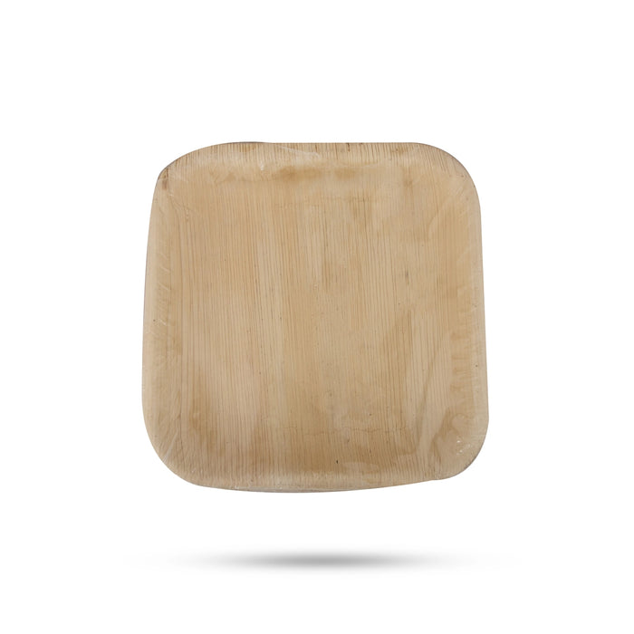 Areca Leaf Plate Set - 7 Inches | 10 Pcs/ Square Deep Shape Palm Leaf Plate/ Disposable Plate
