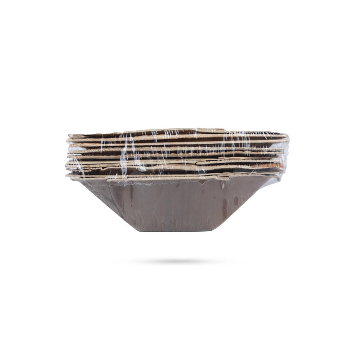 Areca Leaf Cup Set - 3 x 6.5 Inches | 10 Pcs/ Disposable Cup/ Areca Bowl/ Pyramid Shape Disposable Bowl