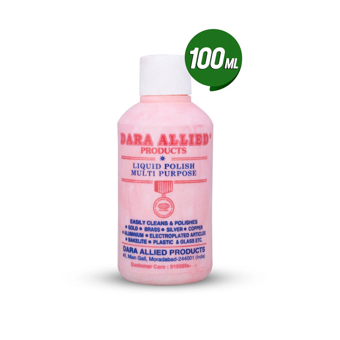 Dara Allied Products - Liquid Polish - 100 ml | Brass Cleaner/ Metal Polish/ Pooja Vessels Cleaning