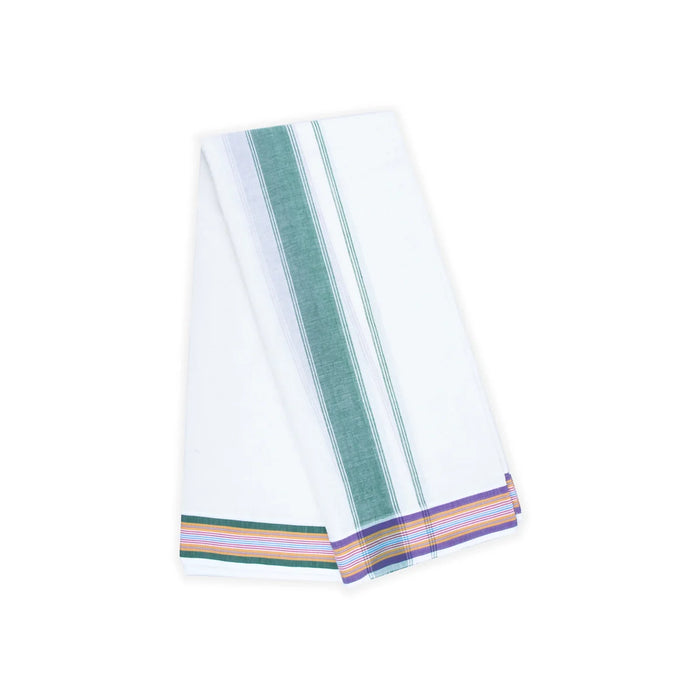 Veshti - 9 x 5 Muzham | Half White Colour Vesti/ Seer Border Dhoti for Men