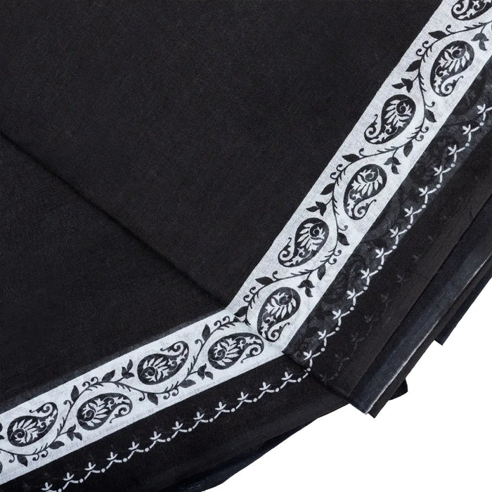 Black Saree - 5.5 Mtrs | Voile Material/ Pudavai for Sabarimala Pilgrimage