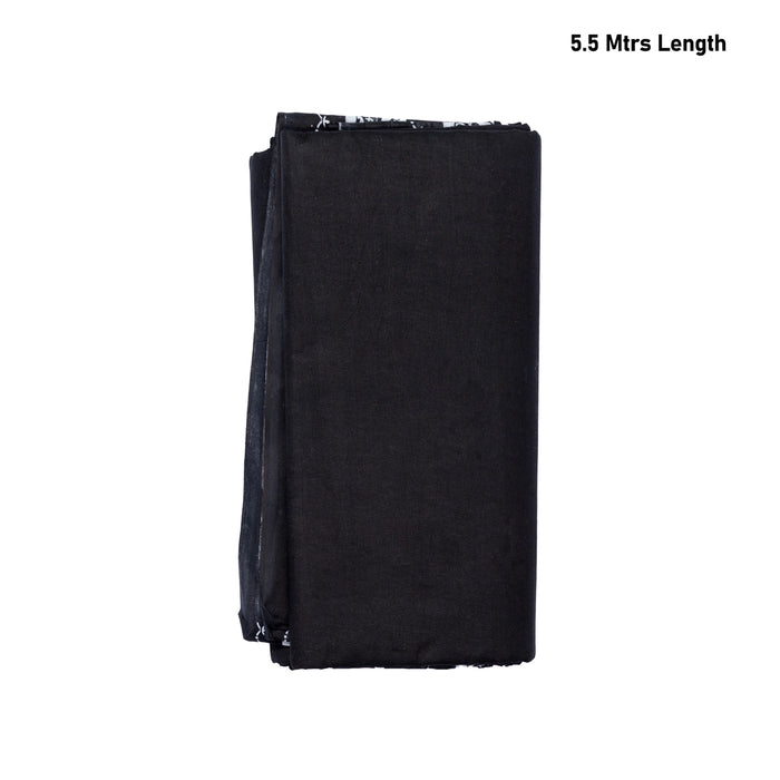 Black Saree - 5.5 Mtrs | Voile Material/ Pudavai for Sabarimala Pilgrimage
