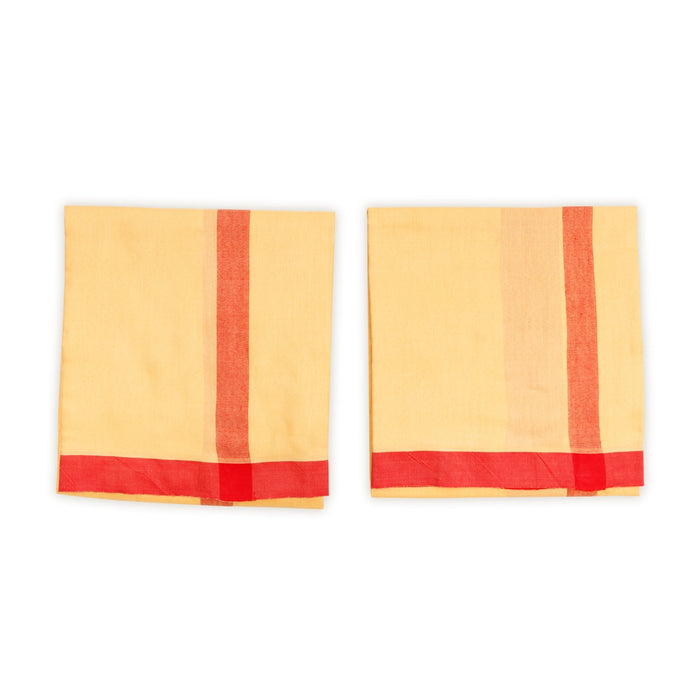 Veshti - 9 x 5 Yards | Naar Madi Vesti / Polyester Dhoti / Traditional Mundu For Men
