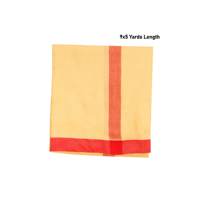 Veshti - 9 x 5 Yards | Naar Madi Vesti / Polyester Dhoti / Traditional Mundu For Men