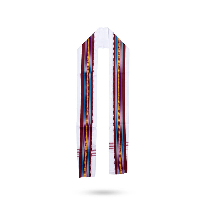 Angavastram - 2 Mtrs | White Colour Thundu / Nagpuri Cotton Towel / Traditional Gamcha For Men