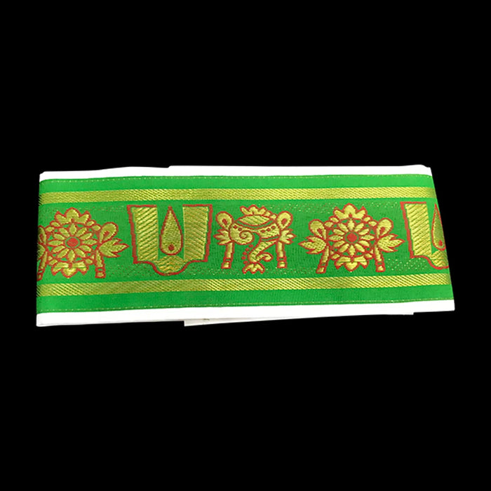 Dhoti Belt - 1.25 Mtrs | Veshti Belt/ Satin with Jari Border Waist Belt for Men/ Assorted Colour