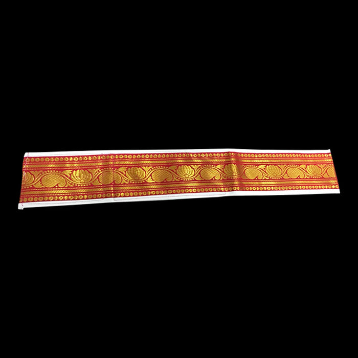 Dhoti Belt - 1.25 Mtrs | Veshti Belt/ Satin with Jari Border Waist Belt for Men/ Assorted Colour