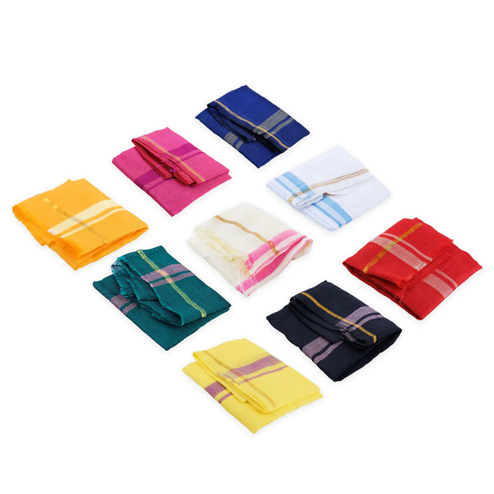 Navagraha Vastram Set - 2 Yards | Cotton Navagraha Cloth Set/ Navagraha Colour Clothes for Deity