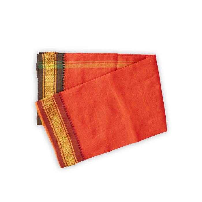 Ganpati Vastra Pair- 28 X 20 Inches | Jari Border Design Ganpati Dhoti/ Ganesh Vastra/Pillaiyar Thundu For Pooja