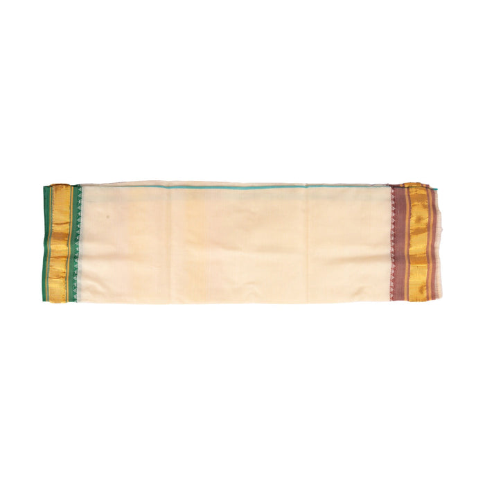 Ganpati Vastra Pair- 28 X 20 Inches | Jari Border Design Ganpati Dhoti/ Ganesh Vastra/Pillaiyar Thundu For Pooja
