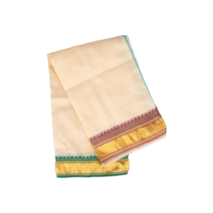 Ganpati Vastra Pair- 28 X 20 Inches | Jari Border Design Ganpati Dhoti/ Ganesh Vastra/Pillaiyar Thundu For Pooja