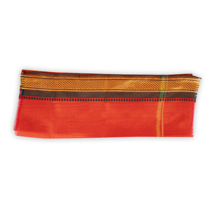 Ganpati Vastra Pair- 28 X 20 Inches | Jari Border Design Ganpati Dhoti/ Ganesh Vastra/Pillaiyar Thundu For Pooja