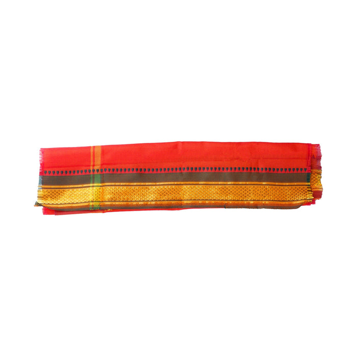 Ganpati Vastra Pair- 28 X 20 Inches | Jari Border Design Ganpati Dhoti/ Ganesh Vastra/Pillaiyar Thundu For Pooja