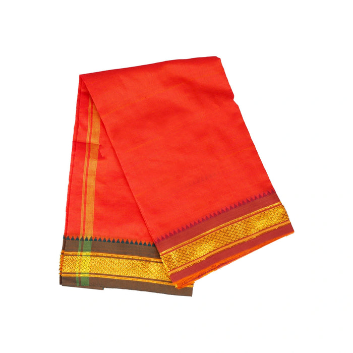 Ganpati Vastra Pair- 28 X 20 Inches | Jari Border Design Ganpati Dhoti/ Ganesh Vastra/Pillaiyar Thundu For Pooja