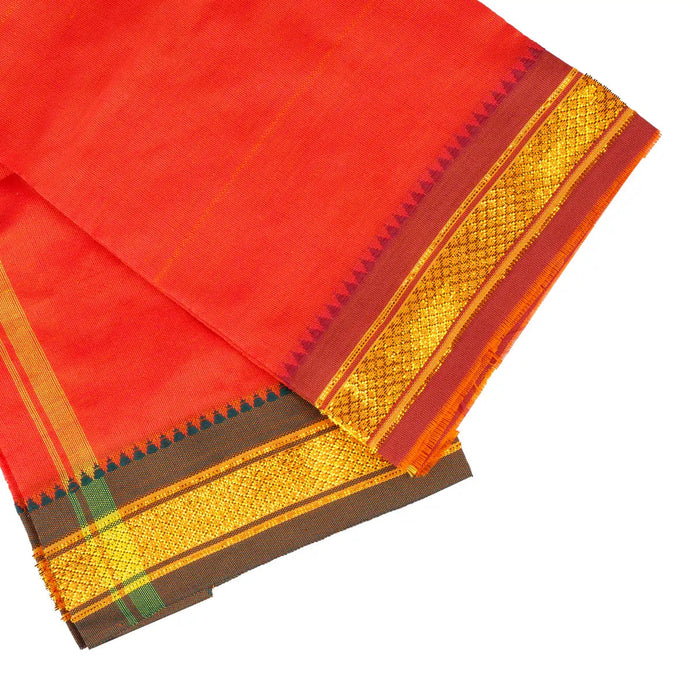 Ganpati Vastra Pair- 28 X 20 Inches | Jari Border Design Ganpati Dhoti/ Ganesh Vastra/Pillaiyar Thundu For Pooja