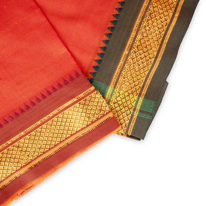 Ganpati Vastra Pair- 28 X 20 Inches | Jari Border Design Ganpati Dhoti/ Ganesh Vastra/Pillaiyar Thundu For Pooja