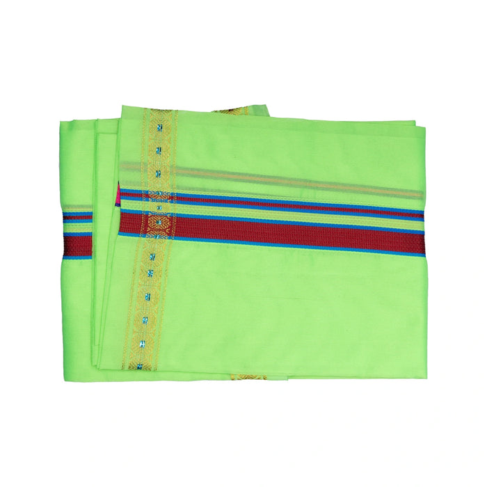 Veshti - 1.5 Mtrs | Colour Vesti/ Rudraksha Border Dhoti/ Traditional Mundu/ Assorted