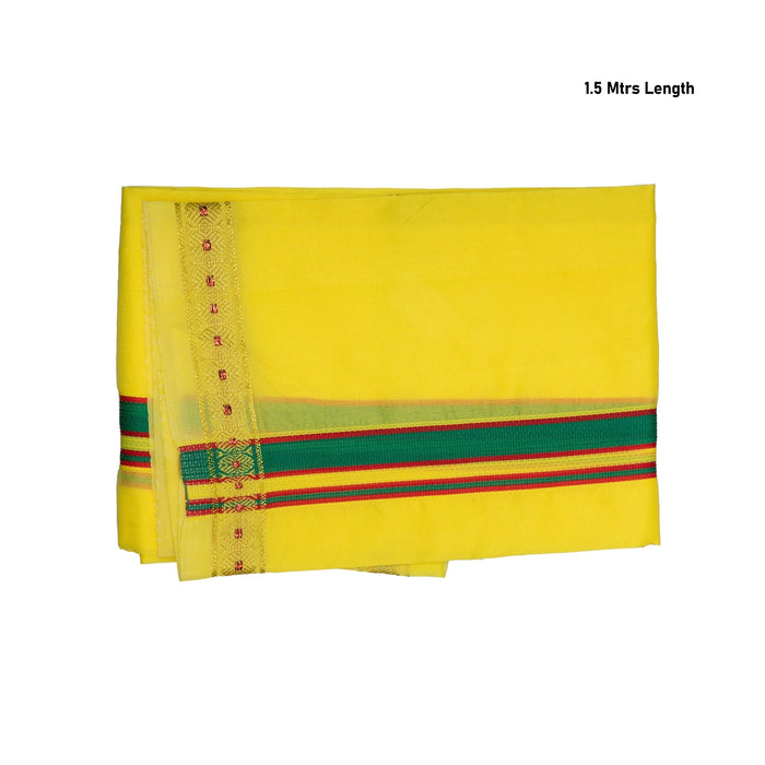 Veshti - 1.5 Mtrs | Colour Vesti/ Rudraksha Border Dhoti/ Traditional Mundu/ Assorted
