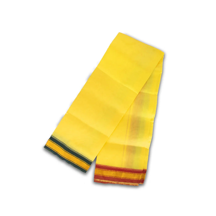 Angavastra - 4 Yards | Asha Pattu Kan Border Towel/ Kasavu Shawl for Men