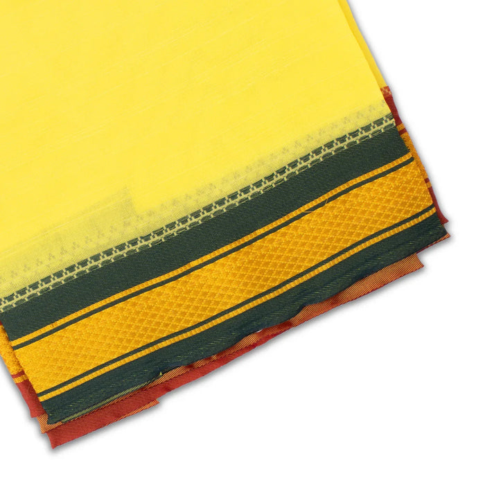 Angavastra - 4 Yards | Asha Pattu Kan Border Towel/ Kasavu Shawl for Men