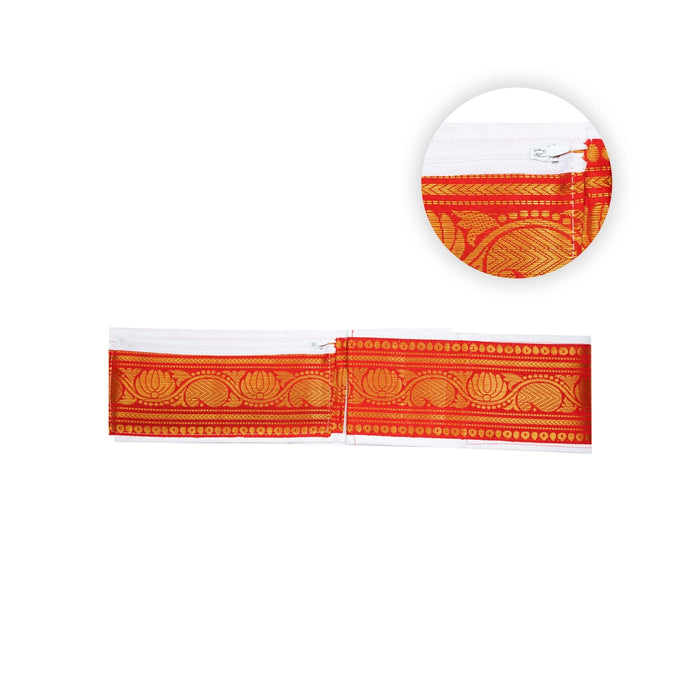 Veshti Belt - 1 Mtr | Jari Design Dhoti Belt/ Waist Belt For Securing Traditional Dhoti/ Assorted Colour