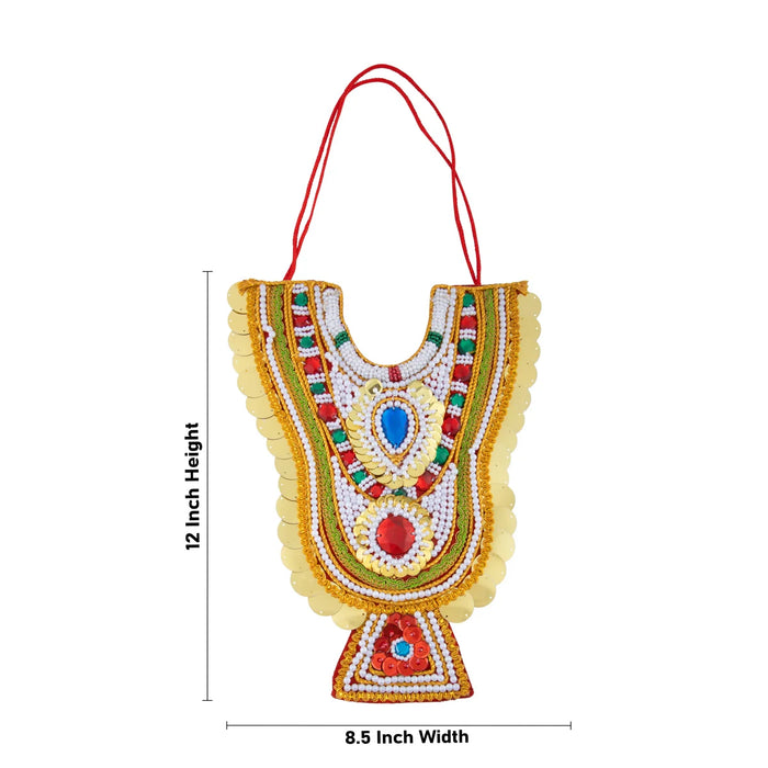 Muthangi - 12 x 8.5 Inches | Chest Necklace/ Jewellery for Deity