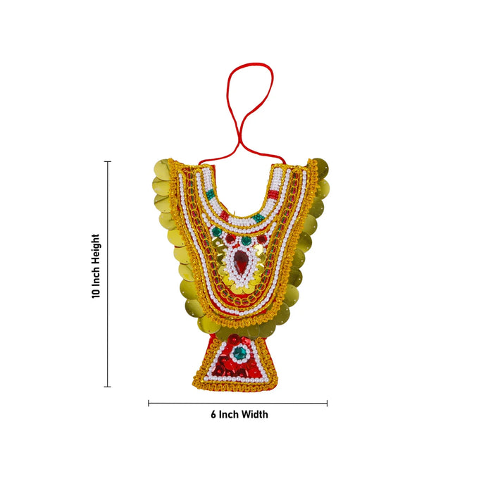 Muthangi - 10 x 6 Inches | Chest Necklace/ Jewellery for Deity