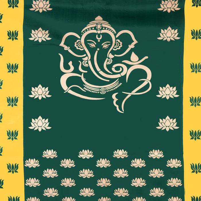 Digital Screen - 5 x 4 Feet | Printed Curtain/ Decorative Screen for Pooja Room Decor