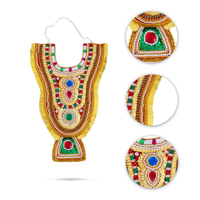 Muthangi - 18 x 10 Inches | Chest Necklace/ Jewellery for Deity