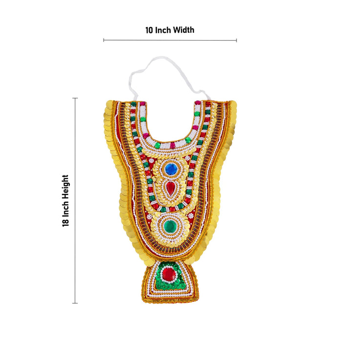 Muthangi - 18 x 10 Inches | Chest Necklace/ Jewellery for Deity