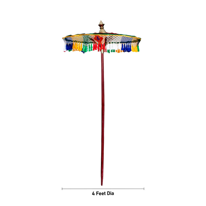 Temple Umbrella - 4 Feet | Kovil Kudai/ Decorative Umbrella/ Utsava Umbrella for Temple