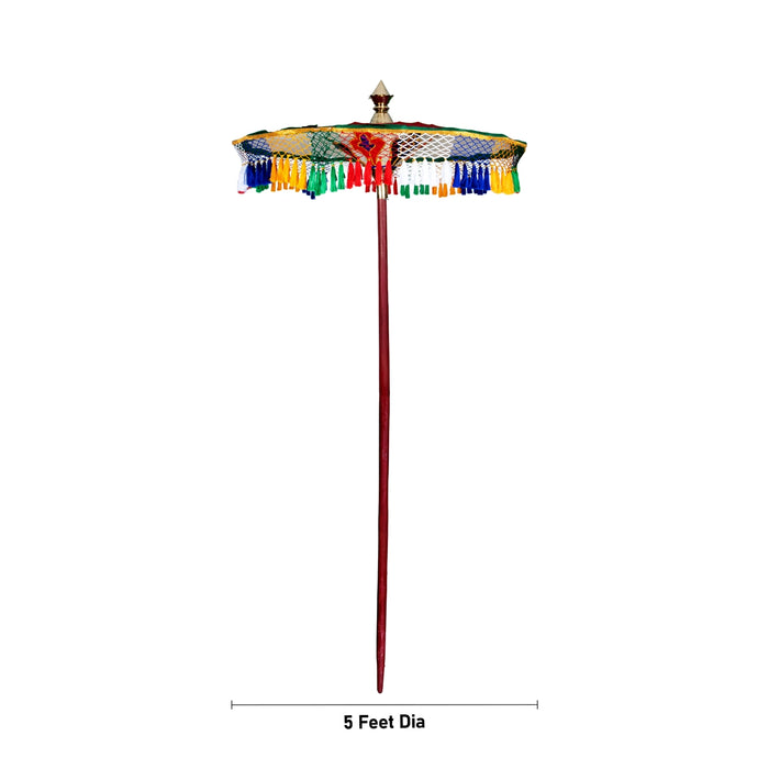 Temple Umbrella - 5 Feet | Kovil Kudai/ Decorative Umbrella/ Utsava Umbrella for Temple