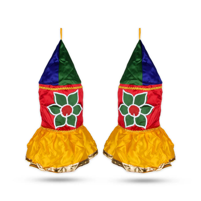 Thombai Set - 1 Feet | 2 Pcs/ Satin Cloth Temple Thombai/ Thombai for Temple Decoration