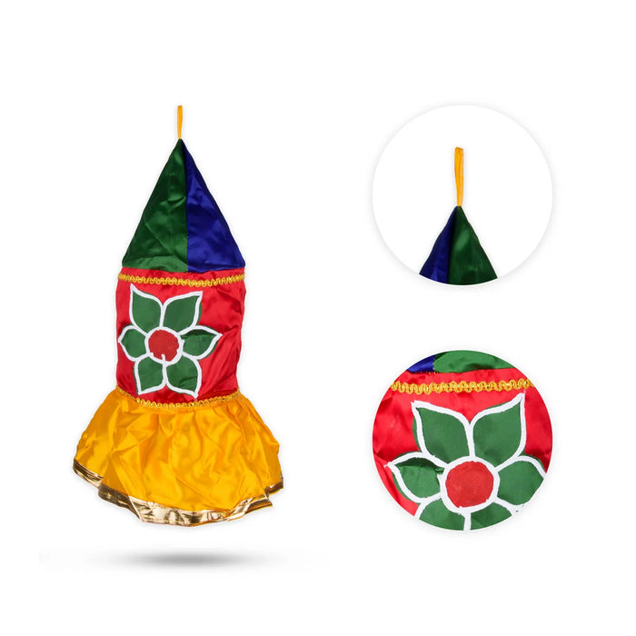 Thombai Set - 1 Feet | 2 Pcs/ Satin Cloth Temple Thombai/ Thombai for Temple Decoration