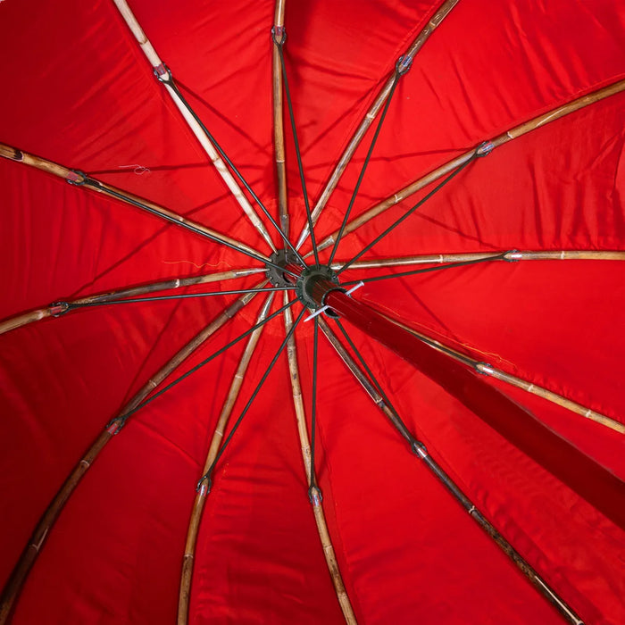 Temple Umbrella With Pirambu - 14 x 10 Inches | Velvet Utsava Umbrella/ Traditional Umbrella for Festival Use