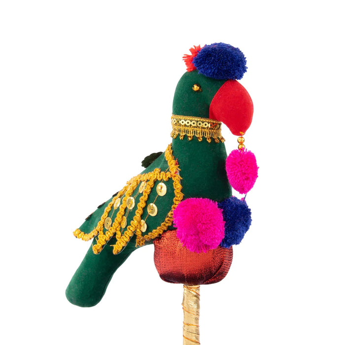 Parrot - 14 x 10 Inches | Velvet Parrot/ Artificial Parrot for Decoration