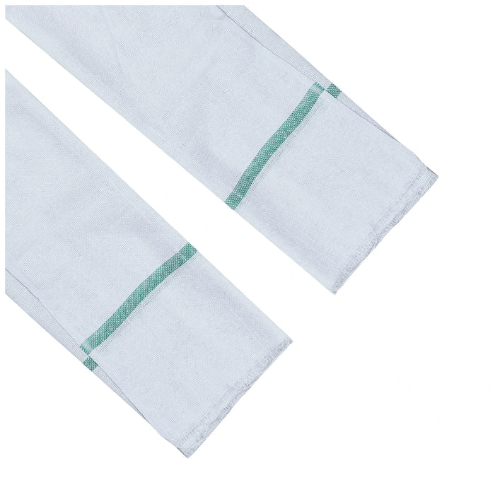 Towel - 49 x 25 Inches | White Colour Angavastram/ Cotton Thundu / Kasavu Shawl