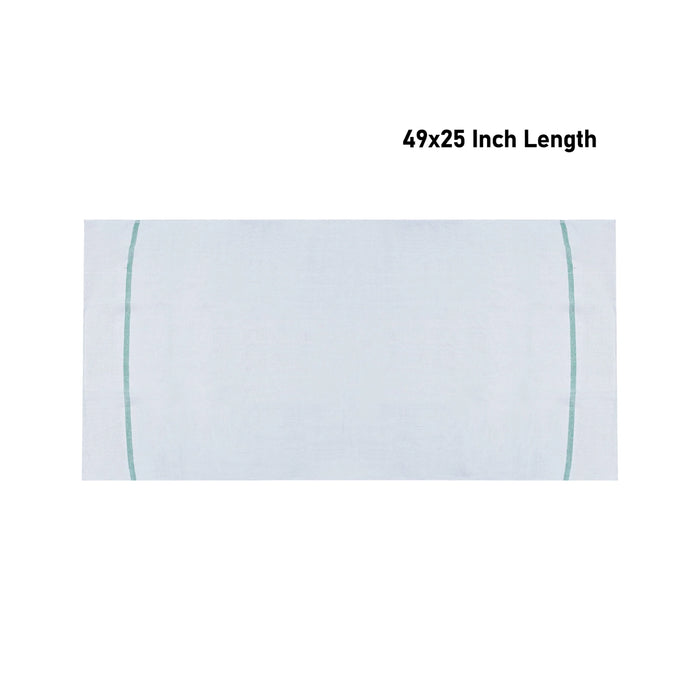 Towel - 49 x 25 Inches | White Colour Angavastram/ Cotton Thundu / Kasavu Shawl