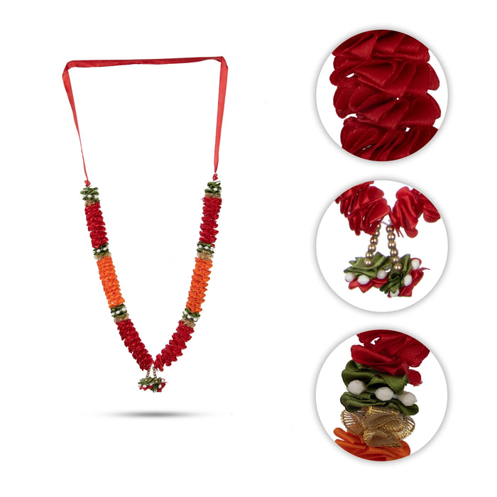 Mala - 15 Inches | Satin Artificial Flower/ Garland for Photo Frame