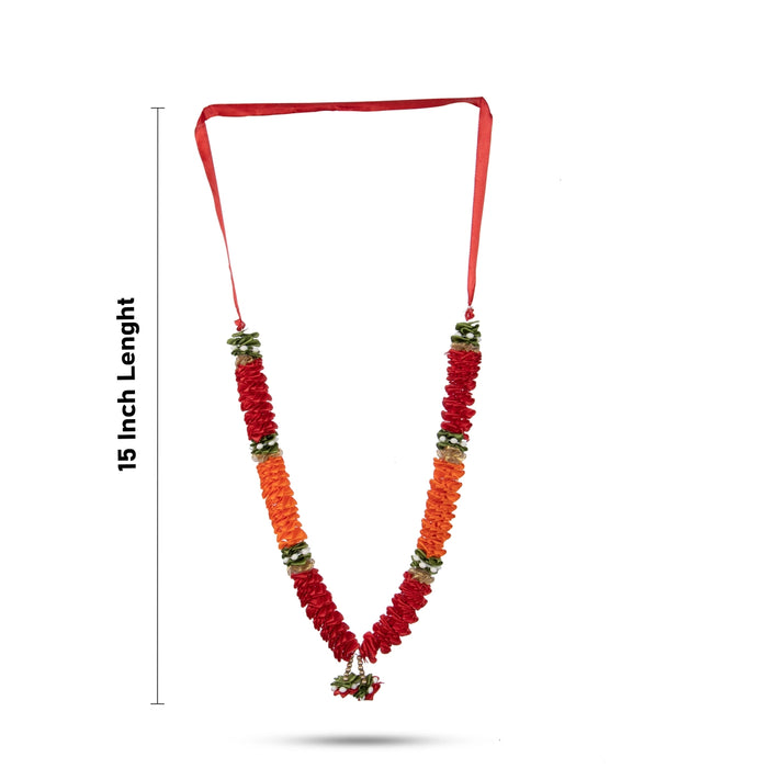 Mala - 15 Inches | Satin Artificial Flower/ Garland for Photo Frame