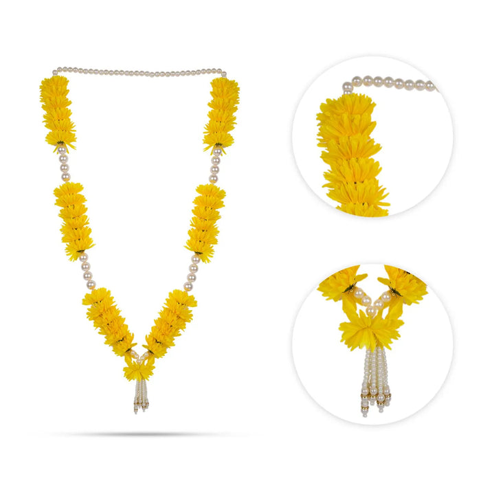 Fancy Moti Mala - 34 Inch | Pearl Garland/ Decorative Moti Mala For Deity Decor & Photo Frame