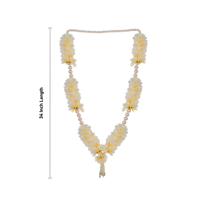 Fancy Moti Mala - 34 Inch | Pearl Garland/ Decorative Moti Mala For Deity Decor & Photo Frame